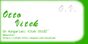 otto vitek business card